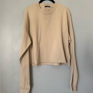 Brandy Melville Raw Hem Crewneck Sweatshirt